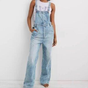 Aerie Medium Wash Denim Overalls Size Med